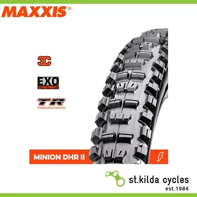 Maxxis Minion DHR II Bike Tyre - 26 X 2.30 3C Terra EXO TR Folding 60TPI - Pair • $241.43