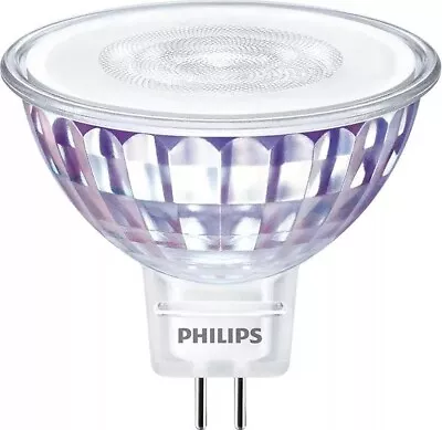 Philips LED MR16 7w 12v  36D 2700K Warm White Lamp Light Bulb - Pack Of 2 • £10.95