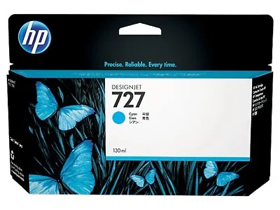 Genuine HP 727 Cyan 130ml B3P19A DesignJet T1500 T920 T2500 (Retail Box) • $40