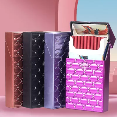 £3.96 • Buy Men Women Cigarette Case Aluminum Tobacco Holder Storage Container Pocket Box CG