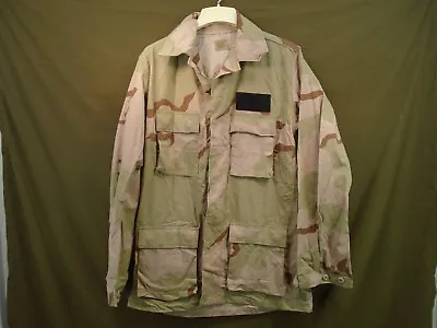 US Military 3 Color Desert Camo DCU Coat Twill Size Medium X-Long 1991 101-N • $29.95