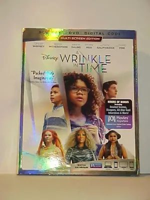 A Wrinkle In Time -Sealed (Blu-ray +DVD +Digital HD 2018) Disney - Slip Cover • $7.75