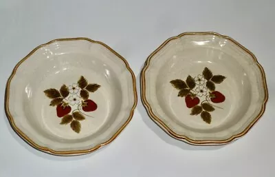 (2) Vtg Mikasa Strawberry Festival Eb 801 Soup Cereal Bowls 8.5  8 1/2 Inches • $9.99