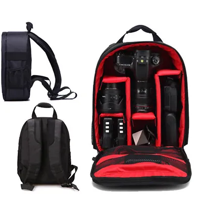 Waterproof DSLR SLR Camera Case Bags Backpack Rucksack For Canon Nikon Sony@~C • $21.47