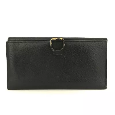 GUCCI Black Leather Long Bifold Wallet/4X0783 • $1