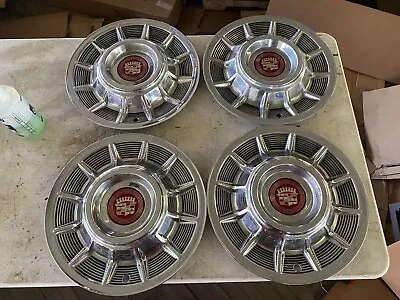 $1400 • Buy Early Aftermarket 1957 Cadillac Hubcaps Super Nice!! Custom Kustom Bomb