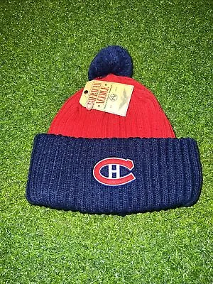 Montreal Canadiens American Needle Vintage Hockey Winter Beanie Pom Cap Hat • $21