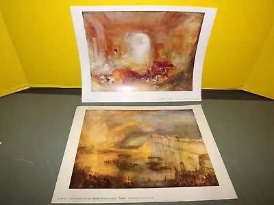 2 Vintage Turner Art Prints F/Various Museums W/Bookplate #'s • $2