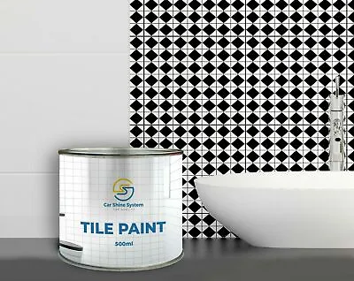 One Coat Tile Paint 500ml Gloss Satin Kitchens Bathrooms Any Colour Free Brush • £16.99