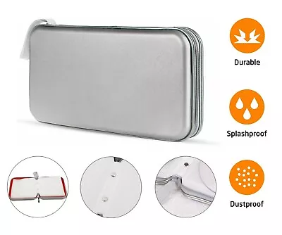 80 CD DVD Carry Case Disc Storage Holder CD Sleeve Wallet Ideal For Car GREY • £7.75