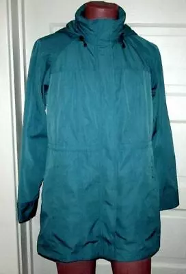 Orvis Mens Medium Hooded Long Jacket Polyester Lightweight Free Us Shipping • $29.95