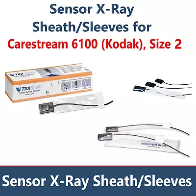 $165.95 • Buy Dental Digital X-Ray Sensor Sleeve Sensor Carestream 6100 Kodak Size #2,  500/Bx