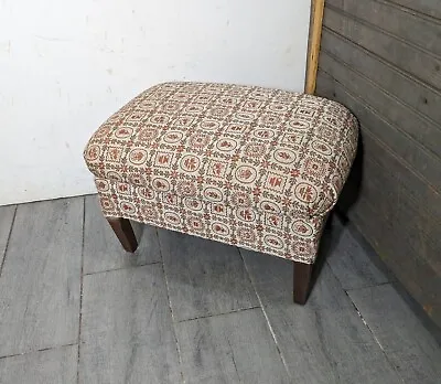 Vintage Sewing Stool Footstool Mini Ottoman Wood Legs - Mid Century Retro R75 • $81