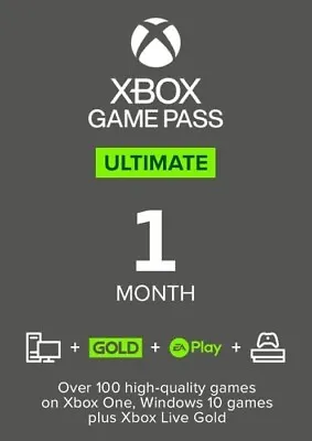 GAME PASS Ultimate 1 Month Code XBOX LIVE INSTANT New & Existing GLOBAL WITH VPN • £5.99