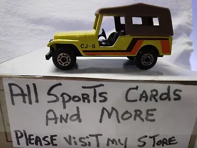 1977 Matchbox Lesney Superfast England Jeep CJ-6 No. 53 Yellow Brown Roof MINT • $25