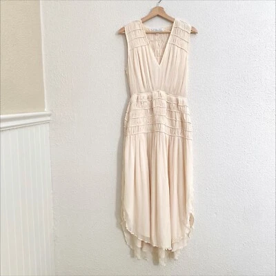 $140 • Buy Shona Joy Delphine Corded Sleeveless Midi Dress Cream Size 12