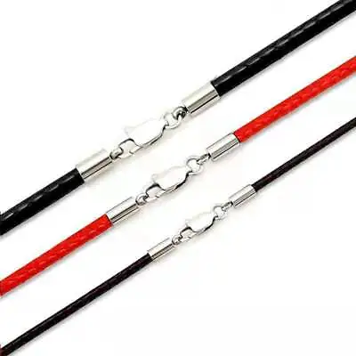 Braided Leather Cord For DIY Lanyard Pendant Necklace Jewelry Making String Rope • £2.63