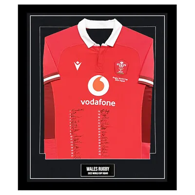 Signed Wales Framed Shirt - Rugby World Cup 2023 Squad +COA • £1199.99