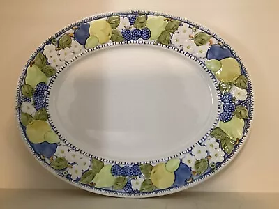 Vintage METLOX Poppytrail Vernon Ware FLORENCE Large Serving Platter • $25