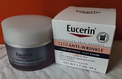 Eucerin Q10 ANTI-WRINKLE + Pro-Retinol Night Cream 1.7oz./48g ** NEW • $14.80