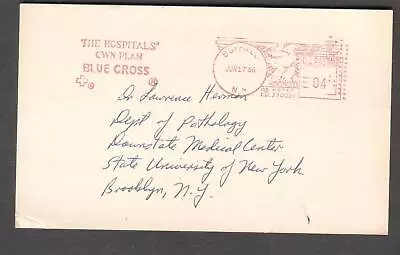 1966 Meter Postal Card Millard Fillmore Hospital Buffalo NY To Brooklyn • $7