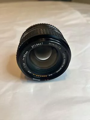 Minolta 50mm 1:1.4 35mm Camera Lens Made In Japan Rokkor X MC 3719447 • $79.99