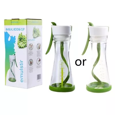 Manual Mixing Cup Salad Dressing Stirring Blending Mixer Bottle Sauce Blender • £10.50