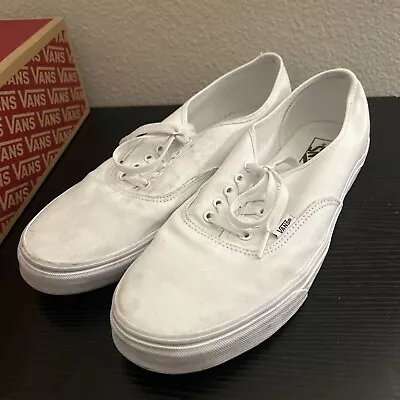 Size 13 - VANS Authentic True White • $22.50