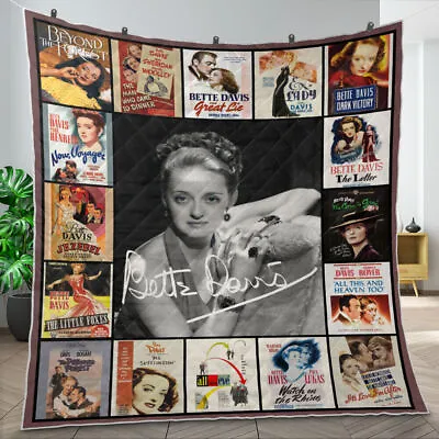 Bette Davis Blanket Bette Davis Album Quilt Gifts For Fans Friends Women • $59.95