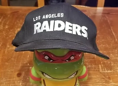 80s Los Angeles Raiders Script Text Snapback Hat Las Vegas Oakland AJD Vintage • $32.95