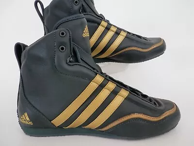 Adidas VinTage RARE BOXING TRAINER LEATHER Shoe Box Mid Boot Hog YOUTH Sz 5.5 Nb • $179.50