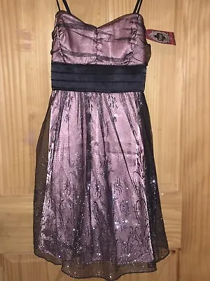 £4.34 • Buy NWT Trixxi Teen Girl Young Women Size 1 Prom Party Dress Glitter Layered Empire