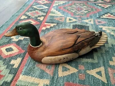 Vintage Mallard Drake Duck Decoy Wooden • $40