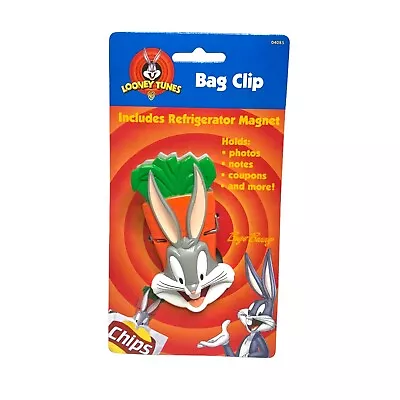 Vintage Looney Tunes - Bugs Bunny Magnetic Clip Holder - Retro Collectible 1997 • $8.20