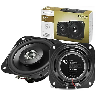 2x Infinity ALPHA 4020 4'' Inch 175W Peak 2-Way Coaxial Car Speakers • $56.99
