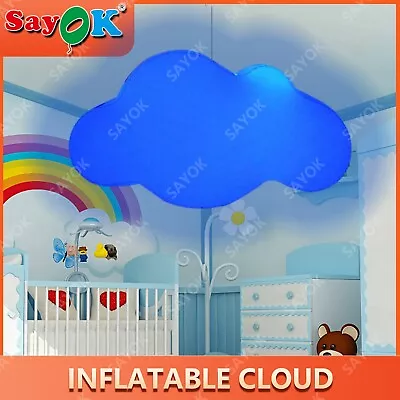 PVC Inflatable Cloud Balloons W/ RGB Lights Hanging Decoration For Event 1.5M-3M • $245.29