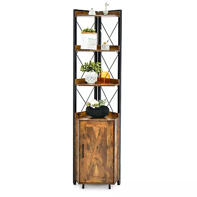 Giantex 6-Tier Corner Shelf Standing Bookcase Display Storage Rack Plant Stand • $999