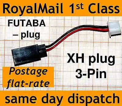 £8.50 • Buy XH Plug To FUTABA Connector 9x Transmitter Battery Mod Adaptor Lead Lipo Life