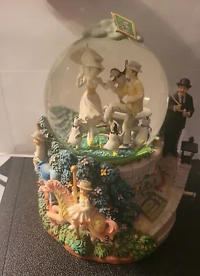 Disney Store Mary Poppins Let's Go Fly A Kite Water Snow Globe Music Box  • $180