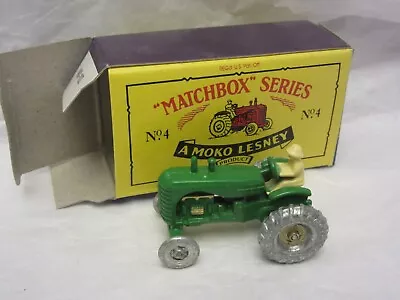 VTG Matchbox Series A Moko Lesney No 4 Massey Harris Tractor In Box • $12.50