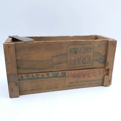 Kraft Velveeta & American Cheeses Wood Crates Combined Frankenbox 9x3x4.5 Inch • $24.98