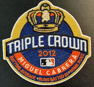 Miguel Cabrera Triple Crown 2012 MLB Season Detroit Tigers Jersey Patch • $24.99