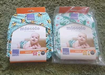 NEW Bambino Mio 2 Reusable Miosolo All In One Nappy Bee Grasshopper One Size • £10