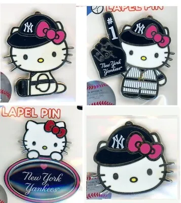 Yankees MLB Hello Kitty Pin Choice New In Package New York NY Aminco Sanrio 2014 • $8