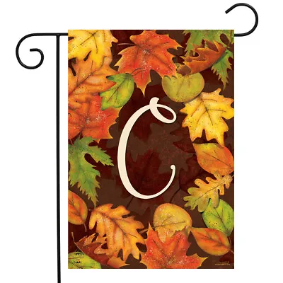 Fall Leaves Monogram Letter C Garden Flag Autumn 12.5  X 18  Briarwood Lane • $9.86