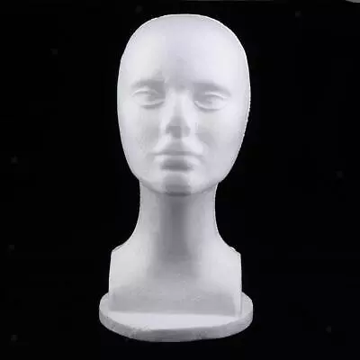 Female Foam Mannequin Head Model Hat  Display Stand White Haircut Salon • $15.04