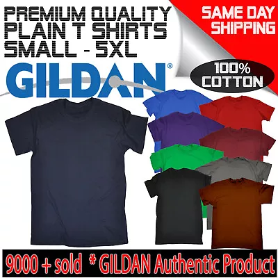 GILDAN Men's Plain 100% Cotton Men Shirt Tee Tshirt T Shirts Shirts T-Shirt Tees • $11.31