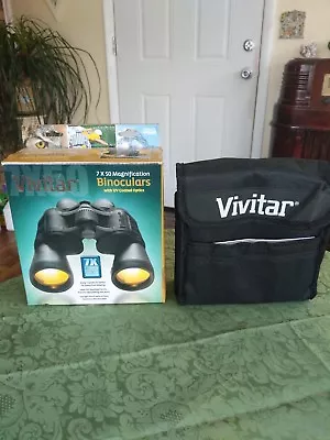 VIVITAR Binoculars 7 X 50 297 Ft. At 1000 Yds Carrying Case • $18