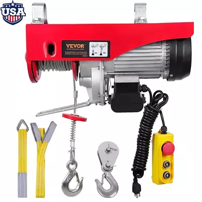 Lift Electric Hoist 440lbs480W 110V Electric Winch With 14ft Wired Remote A • $70.55