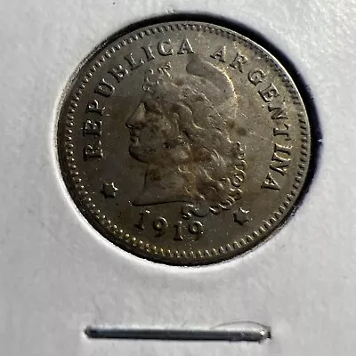 1919 Argentina 10 Centavos Coin Z989 • $5.99